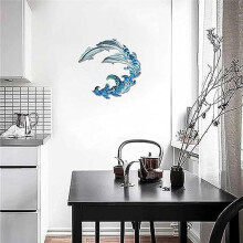 Metal Spray Wall Decor, Wall Art Decoration, Metal Spray Wall Art, Aquarium Ocean Wall Decor for Home-A