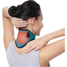 (Lake Blue) Electric Heating Neck Brace USB Heated Wrap For Pain Relief Relieve Cervical Fatigue Therapy Hot Compress-Yvan