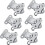 304 Stainless Steel Draw  Butterfly with Keeper and Spring Twist Lock for Case, Assembling Boxes, (6 Pieces) 1