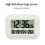 (Silver) Digital Wall Clock With Indoor Temperature Display Multiple Language Weekday Date Auto Time Adjustment For Home Office  Silver 1