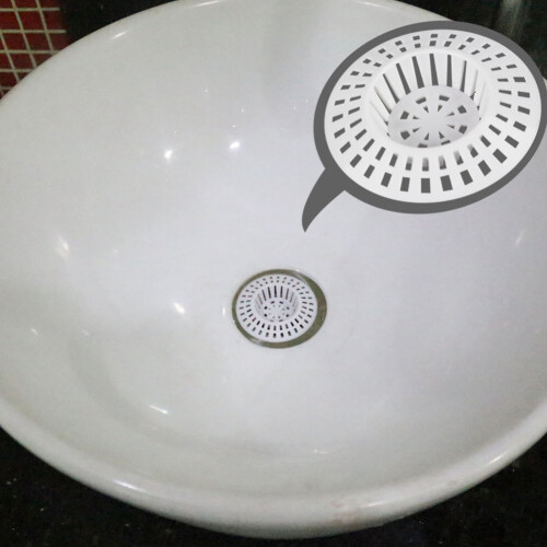 5Pcs Hair Filter Spacer Washbasin Anti Blocking White Plastic Grid Drain Hole Filter White 1