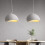 40CM Creative Personalized Chandelier Indoor Ceiling Light E27 Retro Pendant Light Modern Grey Pendant Lights 3