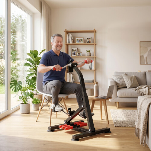 Folding Pedal Exerciser For Seniors With Arm,Leg Trainer LCD 1