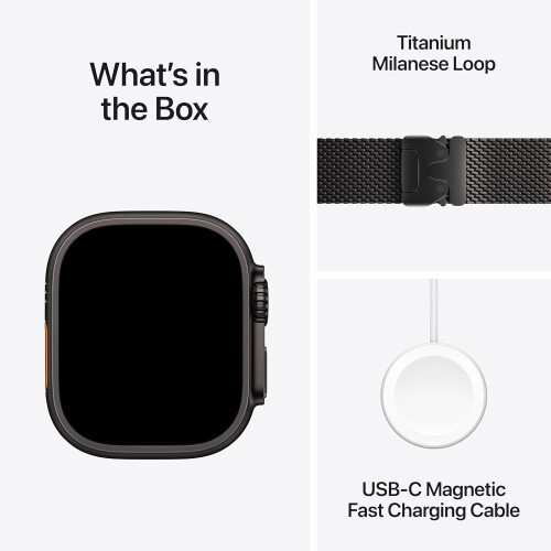 Apple Apple Watch Ultra 3 GPS + Cellular 49mm Μαύρη Θήκη Τιτανίου MF1Q4 M Μαύρο Titanium Milanese Loop 2