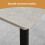 AINPECCA AINPECCA 150cm Dining Table Marble Effect Beige Top for 4-6 Seaters 4