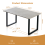 AINPECCA AINPECCA 150cm Dining Table Marble Effect Beige Top for 4-6 Seaters 6
