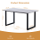 AINPECCA Dining Table- Rectangle Marble Effect Grey Top 7