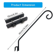 Outdoor Balcony Railing Decorative Hook Plant Hanger Heavy Duty Fence Deck Hook Rail for Bird Feeders Planter Basket Multicolor