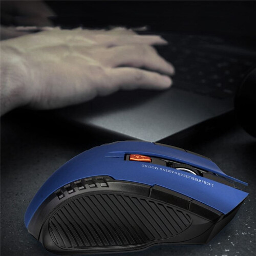 Mouse Wireless Mouse Ottici da 2,4 GHz con Ricevitore USB Mouse da Gioco 1600 DPI per Computer Accessori Laptop Rosso 1