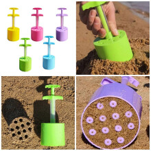 (Pink) Honeycomb Shaped Sand Mold Toy For Kids Friendly Plastic Beach Digging Tool Sand Bricks Wall Moulds With Ergonomic Grip Yellow