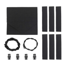 (Black Color) First Aid Pouch with Elastic Ropes Medicals Emergency Kits Hunting Accessories Medicals Insert Pouch Gray Color