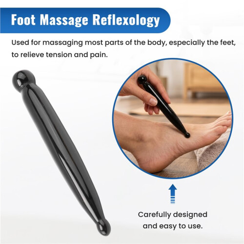 Traditional Relax Thai Foot Massage Reflexology Stick Tool black 1