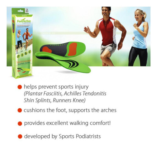(Small (5 - 6½)) (Medium (7 - 8½)) FootActive SPORTS insoles 2