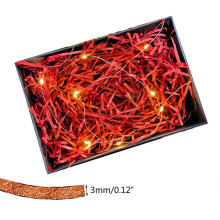 (Black) DIY Paper Chip Gift Box Filling Material Shredded Crinkle Paper Confetti Velvet red