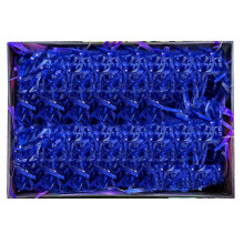 (Sapphire blue) DIY Paper Chip Gift Box Filling Material Shredded Crinkle Paper Confetti Velvet red