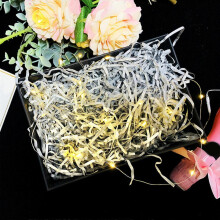 (Red) DIY Paper Chip Gift Box Filling Material Shredded Crinkle Paper Confetti Velvet red