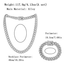 (Style 5, Gold-color) Elegant Necklace Sparkling Full Rhinestones Bracelet Alloy Texture Suitable for Evening Parties and Everyday Charm