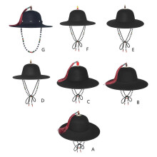(Warrior style hangin) Photography Props Hat Vintage Elegant Styles Hat Traditional Performances Hat for Festivals Exhibitions