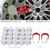 20 Car Lug Nut Hub Covers Silver 2