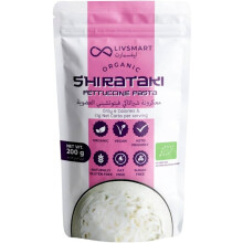 LIVSMART Organic Shirataki Fettuccine Pasta Low Carb Konjac Pasta, Gluten Free Healthy Pasta Alternative, - 200g