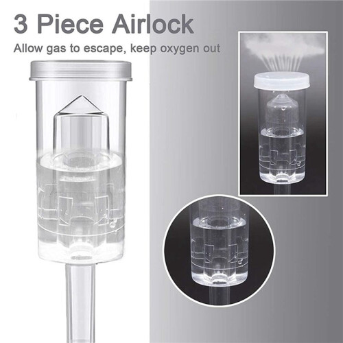 Fermentation Brewing Airlock Kit Grommet Fermentation Beer Making Wine Kombucha Fits Gallon Pitcher 6-Pack 1