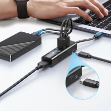 (Type C, 150cm) USB C/USB Extension Cable USB Splitter USB C/USB Male to 4 Port USB3.0 Extension Cord USB Splitter Cable for Phone