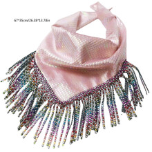 (Sky Blue) Bandana Head Scarf for Women Bachelorette Party Turbans Head Scarf Blingbling Rhinestones Head Wrap Scarf Headwear Color