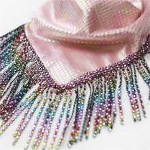 (Pink) Bandana Head Scarf for Women Bachelorette Party Turbans Head Scarf Blingbling Rhinestones Head Wrap Scarf Headwear Color
