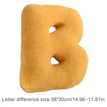 (E type) Alphabets Letter Throw Pillow Cushions for Sofa, Soft Plushes Decorative Pillowcase, Removable Cover, Multiple Color T style
