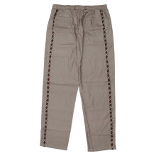(L, Dark Grey) Women's Linen Pants Casual Highs Waist Drawstring Wide Leg Cropped Pants Summer Loose Trousers with Pockets camel XXXL