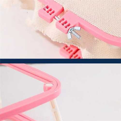 Double Layer ABS Embroidery Stand Hoop Desktop Handmade  Frames for Poking, French Embroidery A 2