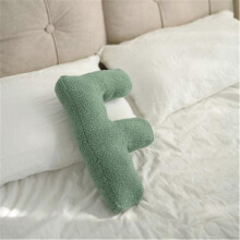 (G style) Alphabets Letter Throw Pillow Cushions for Sofa, Soft Plushes Decorative Pillowcase, Removable Cover, Multiple Color T style