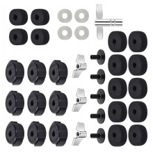 Complete 36 Pcs Drum Hardware Accessories Collection For Care And Restoration Hybrid Type