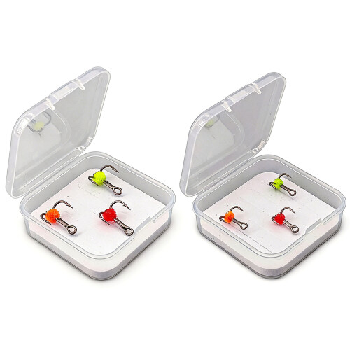 3Pcs Sharply Glowing Hooks Mimicking Fish Eggs For Effective Ice Angling S 1