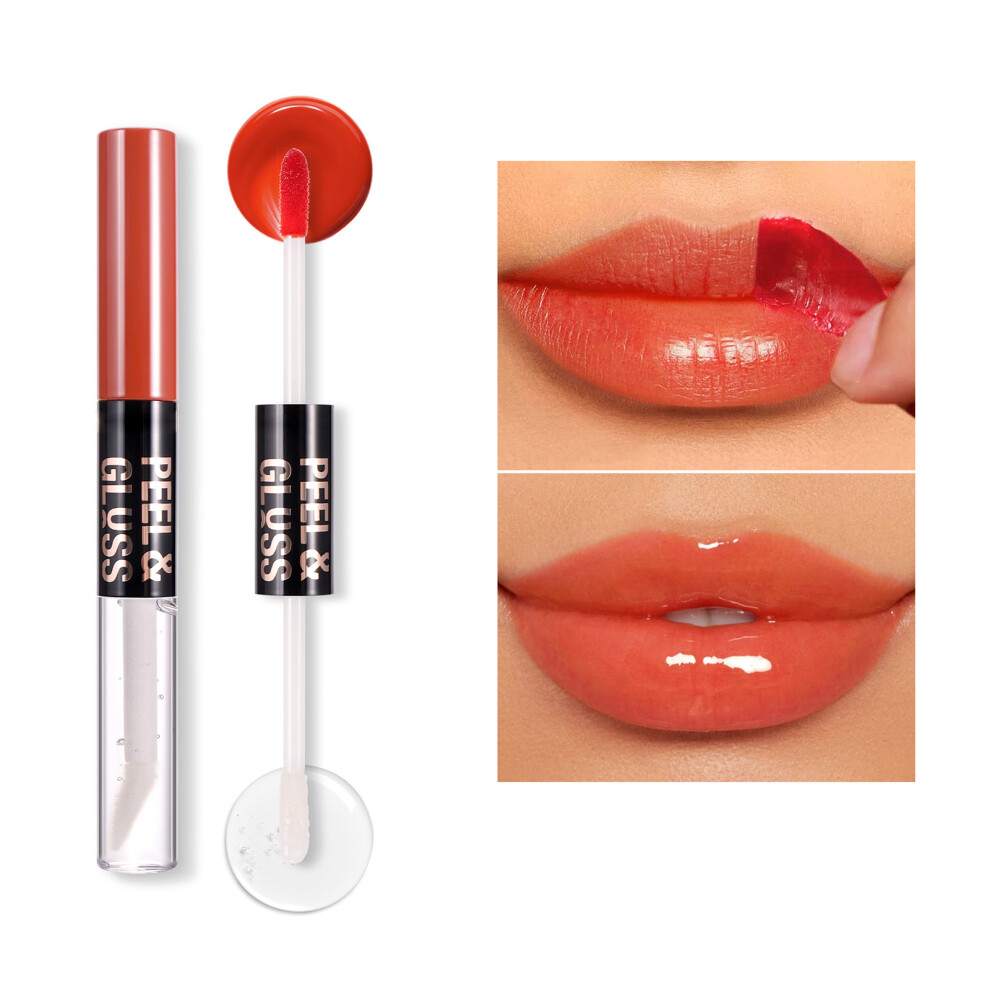 Matte Peels Off Lipstick Waterproof Double Tip Full Day Hydrating 8 Colors 01