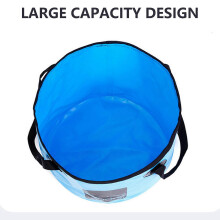(Coffee 12L) Colorful Fishing Fish Bucket PVC Bucket Fishing Accessory Bag Fishing Tackle Water Container Nylon Braided Handle Bucket