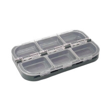 Compacts Moisture Proof Fishing Baits Container Fly Fishing Gear Box With Lid 6 squares
