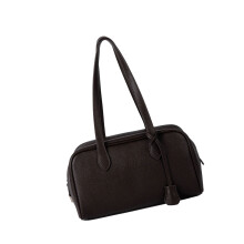 Fashionable Women's Shoulder Bag Lightweight PU Underarm Bags Handbag Coffee