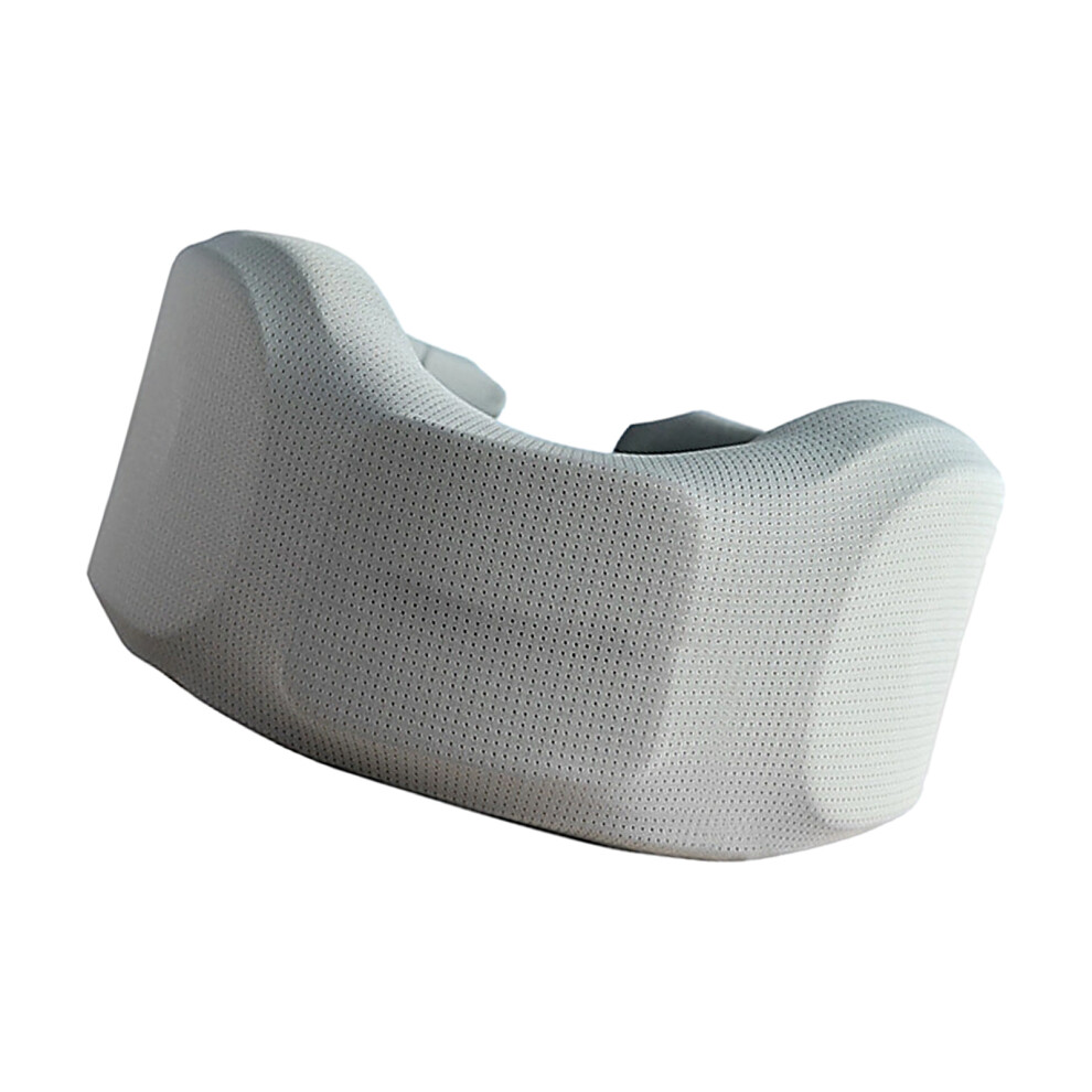 Grey Adjustable Cervical Collar Offering Pains Relief From Prolonged Sitting Or Sleeping L