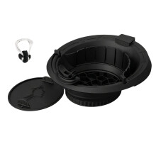 Sanitary Foldable Skin Therapy Bowl Having Separate Ice Chamber And Filter Black