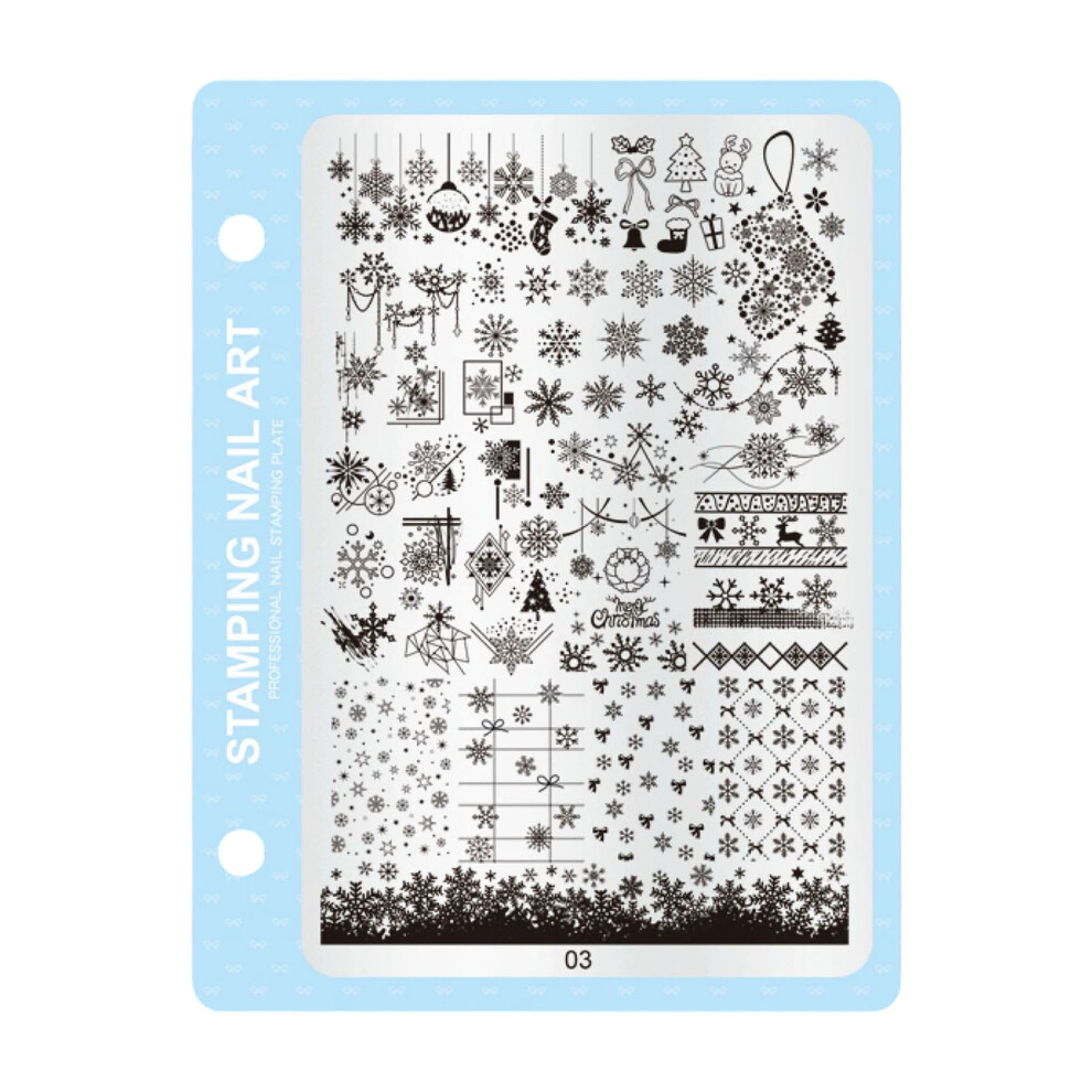 Nail Art Stamp Professional Nail Salon Stamping Plate Nail Template Stencils 03
