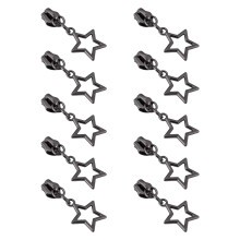 10Pcs #3 #5 Zipper Slider Replacement Zipper Pulls Bulk for Nylon Coil Zippers Black 5