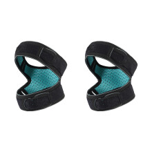 Adjustable Knee Brace With Gel Padding For Running Basketball Fitness Activity Black green