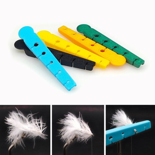 Stacking Tool 5 Hole Hair Stacker Feather Holding Tool Fly Tying Tool Black 2