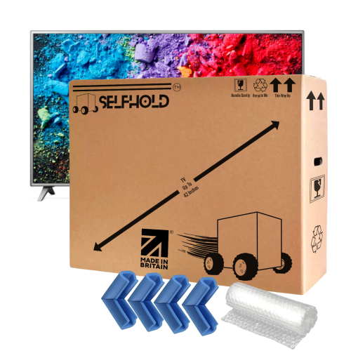 Cardboard TV Boxes Kit for Moving & Shipping (24")