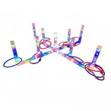 Entertaining Glowing Rings and Toss Activity Toy For Backyard nine claws transparent