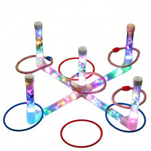 Glowing Rings and Toss Throwing Game Toy for Family Outdoor Party five claws transparent