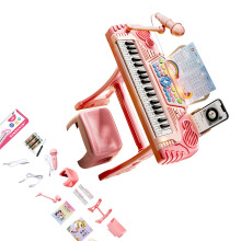 37 Key Electronic Keyboard For Kids Featuring Various Sound Effects And USB Port Pink