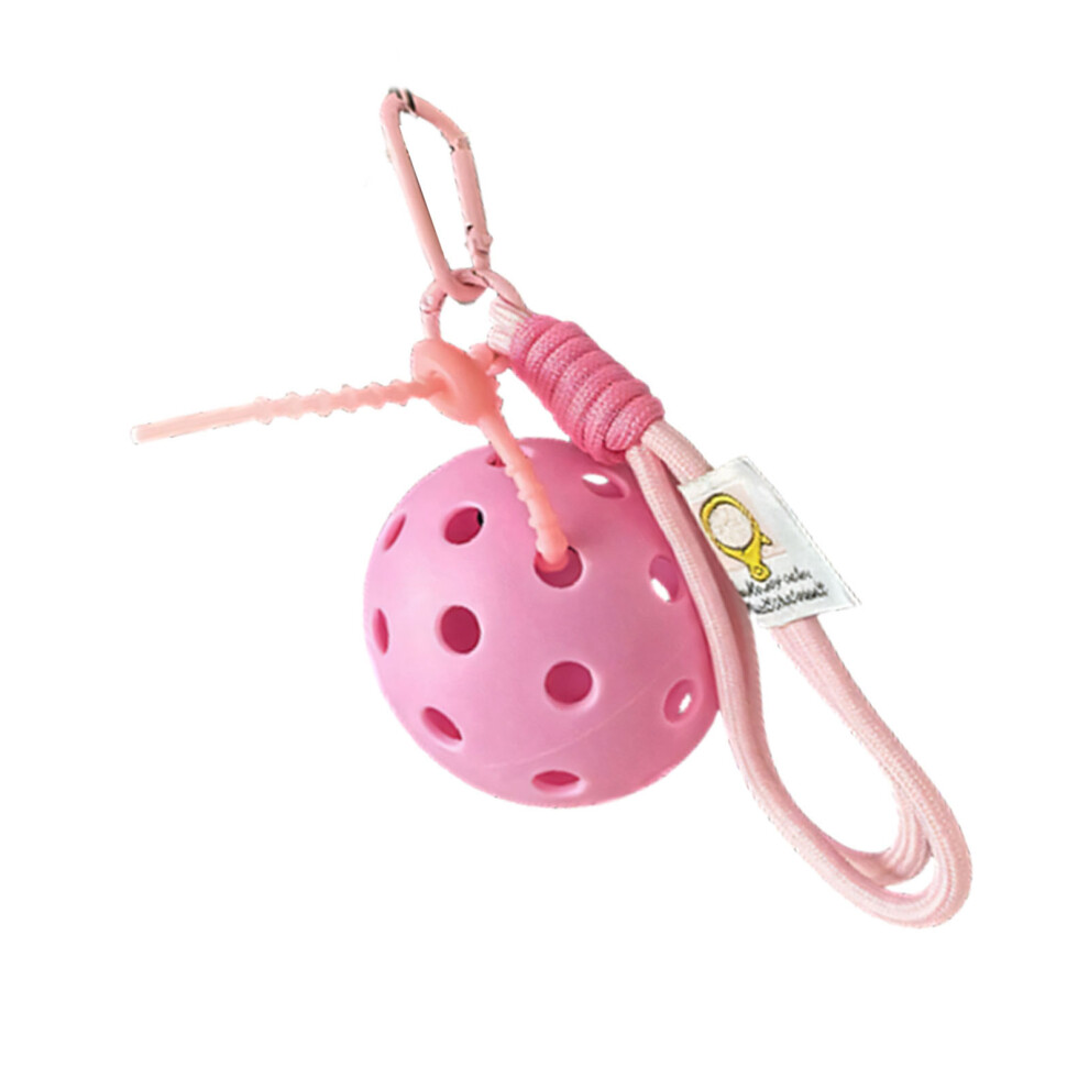 Pickleballs Keychain Accessory For Sport Enthusiasts Student Pickleballs Keyring Pink 7696002266891