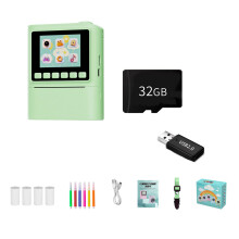 Colorful Kids Print Camera With Fun Filters And Shockproof Construction Green